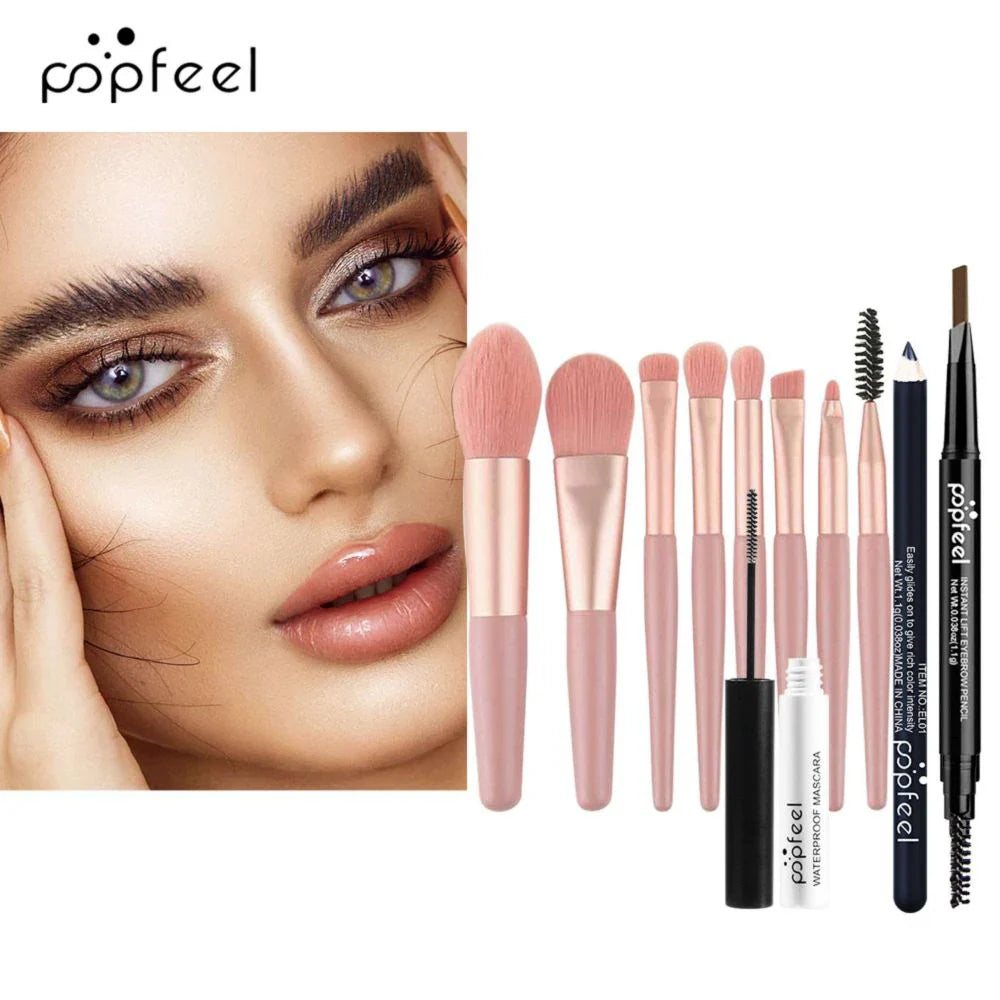 40 Colors Eyeshadow Palette Set, Eyebrow Pencil Eyeliner Pen Mascara With A Set Of Makeup Brushes Eye Cosmetics