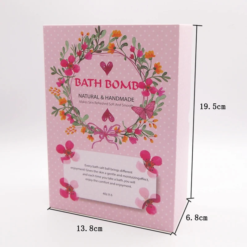 6pcs bath bomb gift box body care spa bathtub is an ideal gift for her/him, wife, girlfriend's birthday or Mother's Day