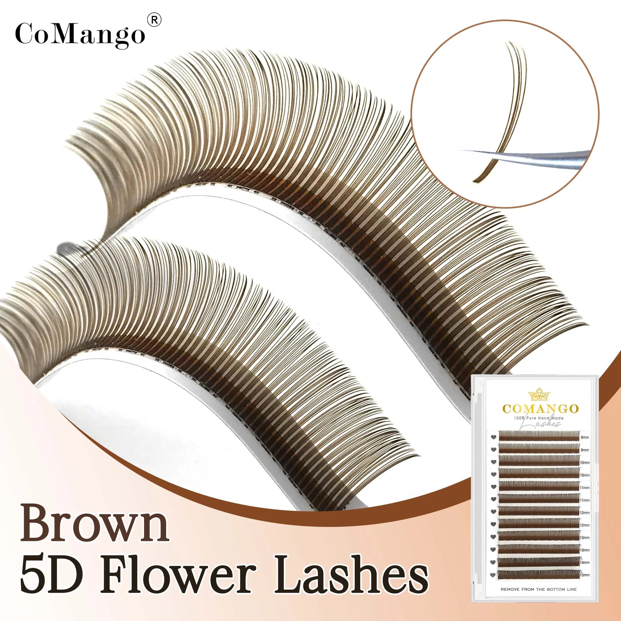 CoMango Premium 5D Flower Fairy Flora Lashes Premade Fans Individual Lashes Extension Soft Natural Makeup