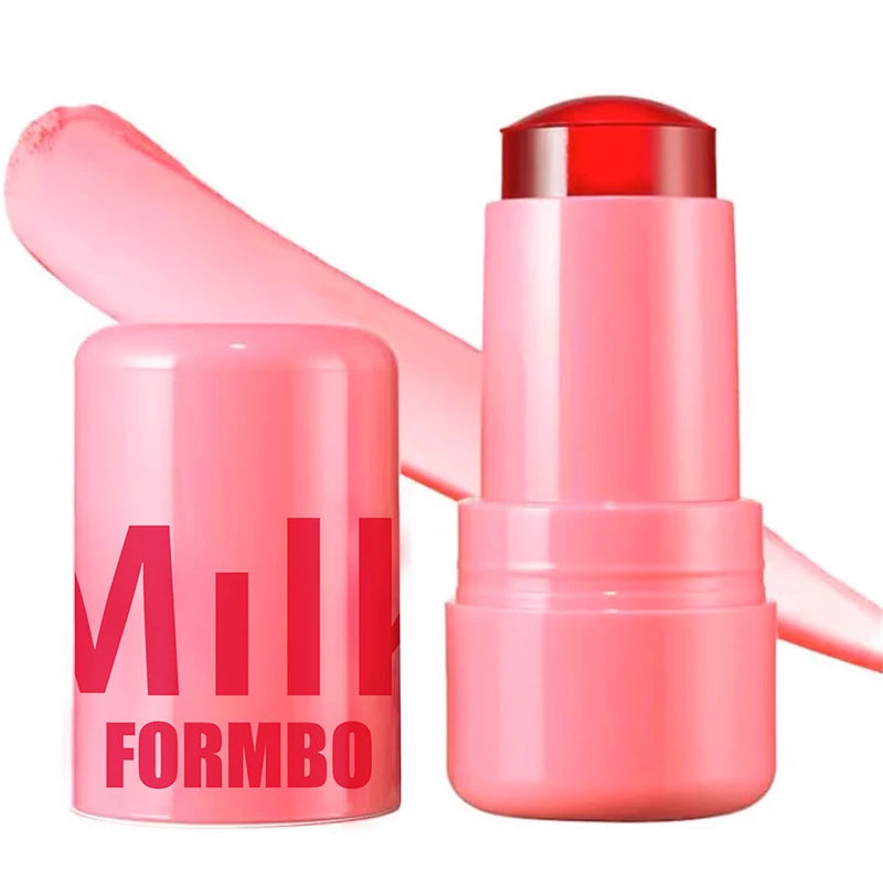3-in-1 Milk Jelly Tint Facial Blusher Wand Moisturized Long Lasting Matte Rouge Cheek Contour Lipstick Sticker Beauty Makeup