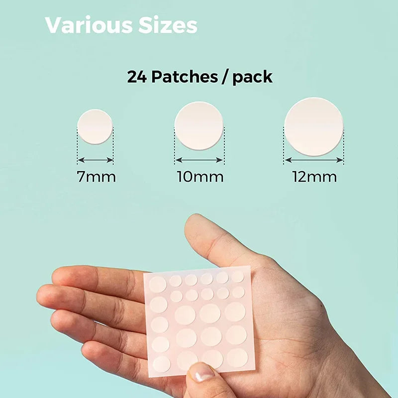 3 bag (1 bag 24pcs ) Face Acne Pimple Spot Scar Care Treatment Stickers Blackhead Removal Freckle Patches Acne Stickers