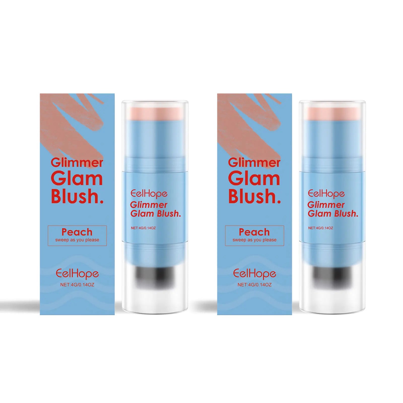 Blush Stick Double-Ended Natural Long Lasting Expansive Color Brightening Matte Makeup Monochrome Creamy Lips Cheek Rouge Makeup
