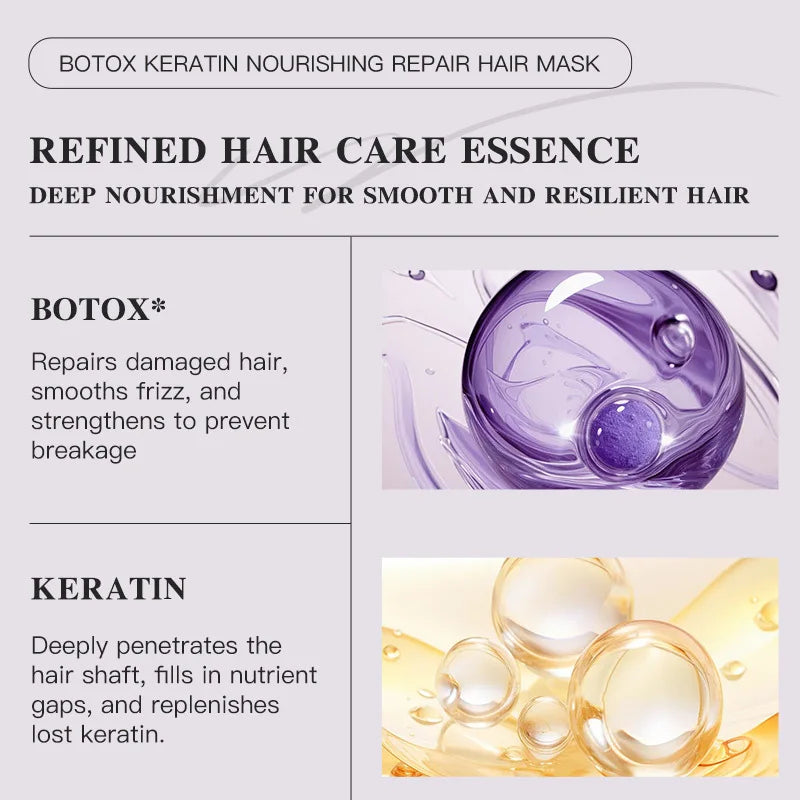 Magical Keratin Hair Mask 5 Seconds Repair Damaged Frizzy Hair Soft Smooth Shiny Nutrition Deep Moisturize Nourishing Hair Care