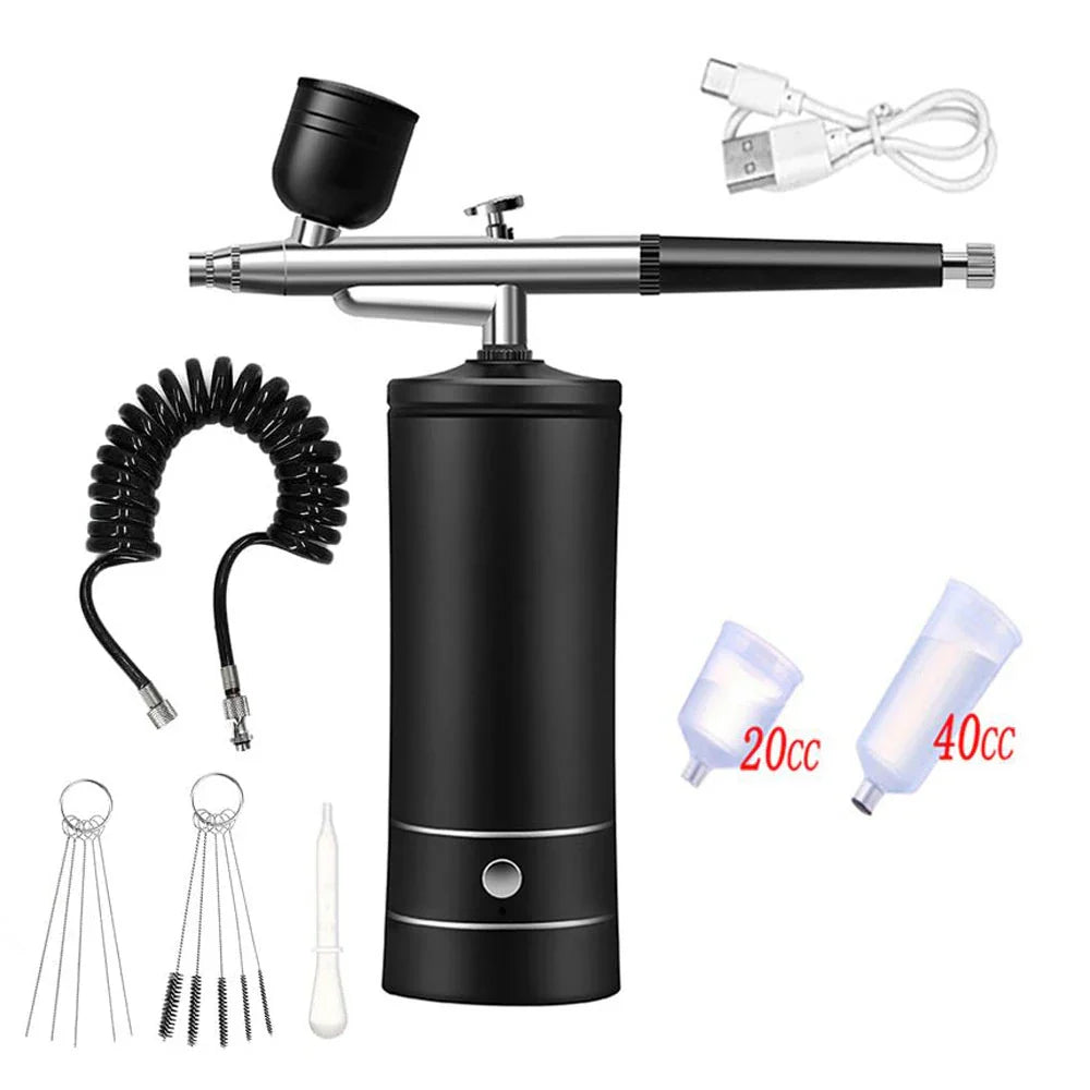 Airbrush Nail with Compressor Portable Air Brush with Compressor For Nails Art Cake Painting Craft Airbrush Nail Art Compressor