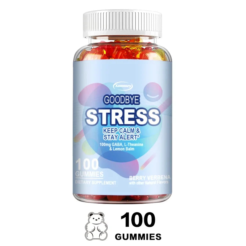 Goodbye Stress Gummies - Stress Relief, Sleep, Mood, Skin, Nails, Memory and Focus, Joint Support, Overall Health