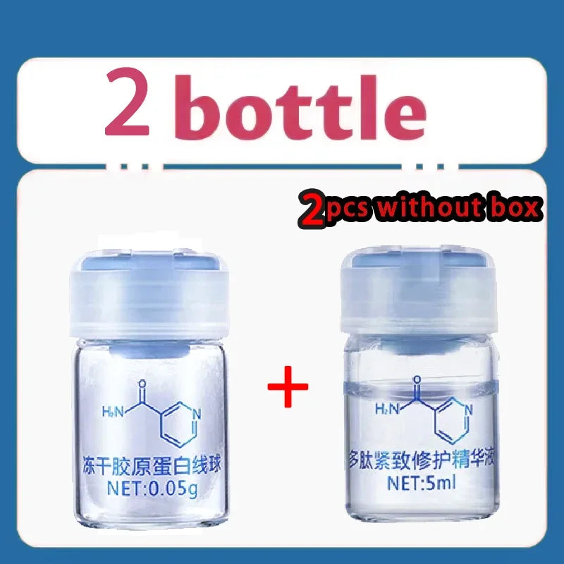 Korea Facial Hydrolyzed Silk Protein Collagen Thread Ball Serum Moisturiz Hydration Lifting Firm Fine lines Essence SkinCare