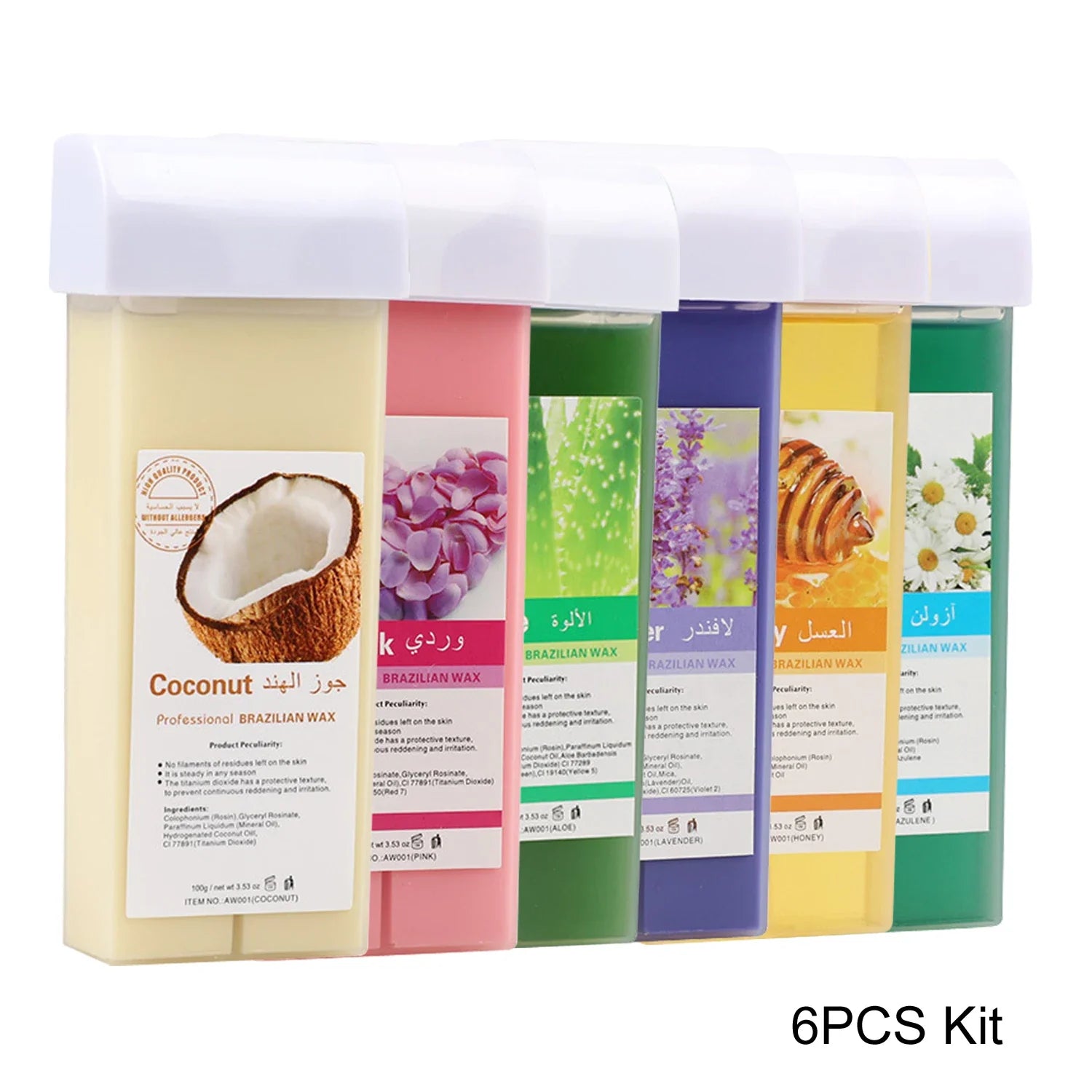 Roll on Wax Refill Painless Roll On Wax For Hair Removal Depilatory Cartridge Wax Warmer For Lavender Bikini Body Hair Removal