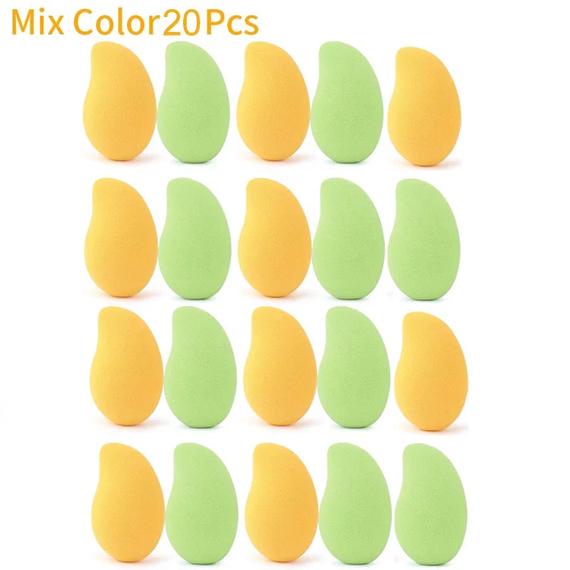 Wholesale Makeup Sponges Mango Shape Soft Beauty Powder Eggs Foundation Concealer Dry Wet Use Tools Cosmetic Cream Applicator