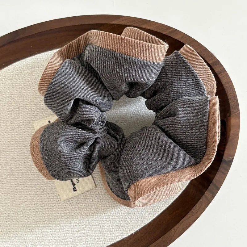 Scrunchies for Hair New Fashion Luxury Satin Silk Hair Loop Bud Shaped HairTies Hair Scrunch for Girls Headwear
