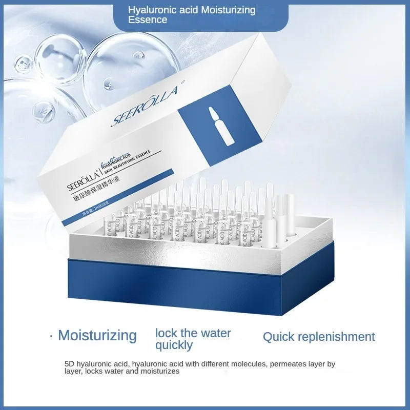 Hyaluronic Acid Peptide Whitening Serum Remove Dark Spots Melanin Brighten Shrink Pores Moisturizing Fade Fine Lines