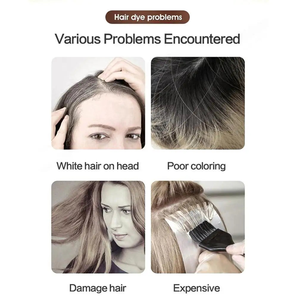 3-in-1 Collagen Argan Oil Shampoo Long-Lasting Black Hair Dye Shampoo for Men Women Nourishes Colors Gray Hair, 500ml Formula