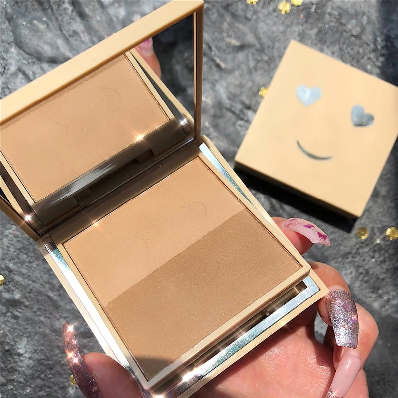 GUICAMI Professional Bronzer Highlighter Powder Face Makeup Palette Contouring Faces Pressed Powder