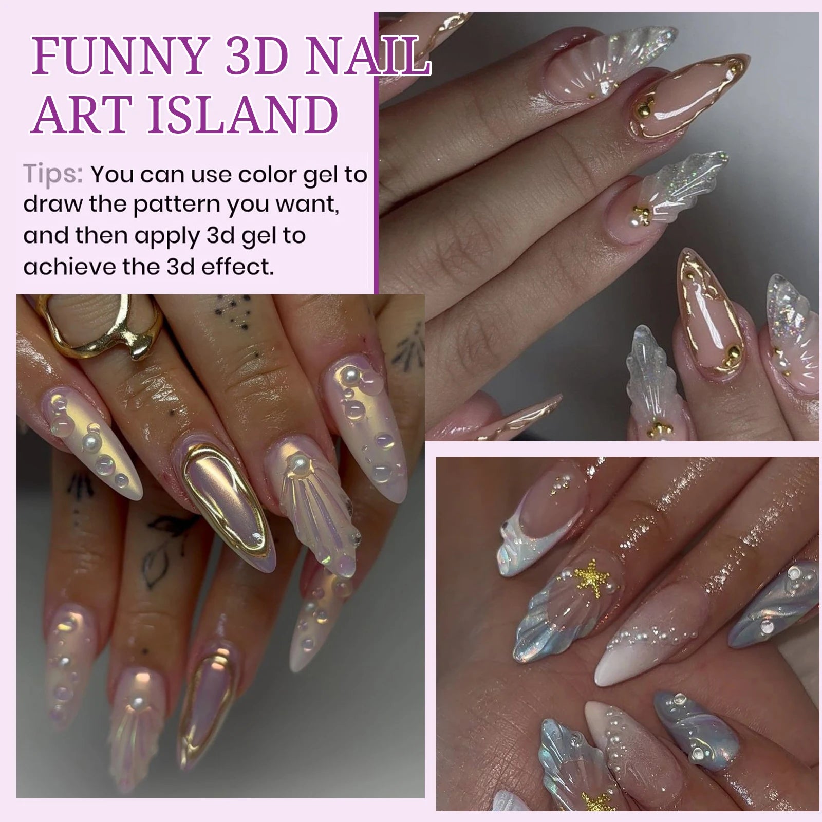 3D Gel Nail Art Modeling Gel Suitable for Nail Design DIY Nail Art for Painting&Molding&Sculpting And Halloween Decoration