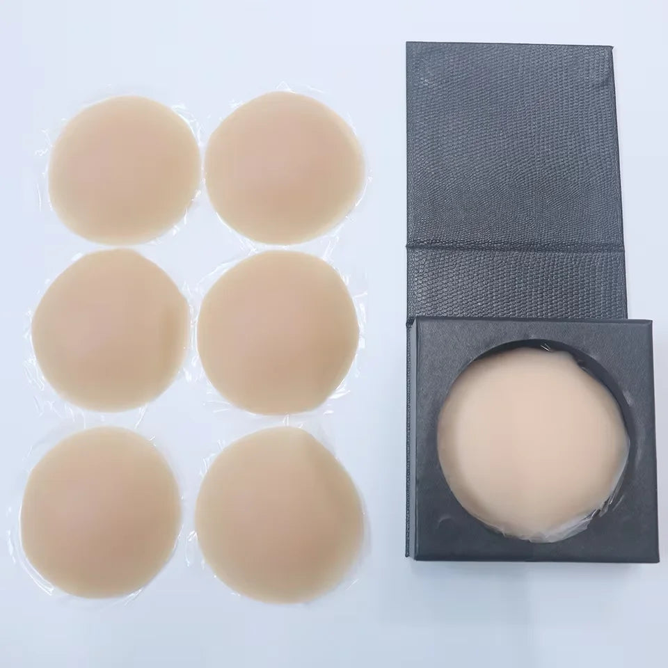 Nipple Cover Stickers Adhesive Tape Reusable Silicone Nippls Pasties Sticky Breast Bra Pads For Dress Bikini Women