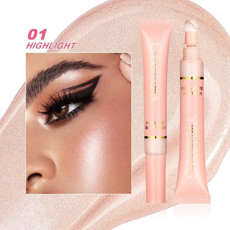 Liquid Highlighting Stick Contouring & Blush Multi-purpose Makeup Air Cushion Pen Face Natural Shimmer Cheeks Creamy Cosmetic