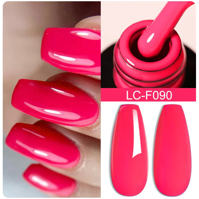 LILYCUTE Fluorescent Nail Gel Polish Orange Red Neon Bright Color Summer Series Soak Off For Manicure Nail Art UV Gel Varnish