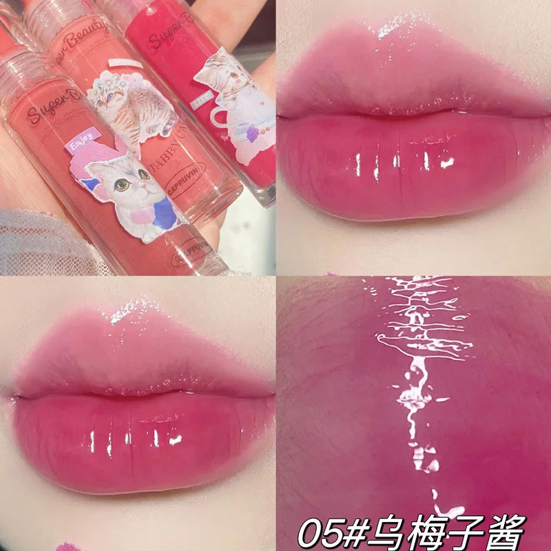 Crystal Jelly Lip Gloss Mirror Water Liquid Lipstick Moisturizing Long Lasting Sexy Lip Plumper Lip Tint Makeup Korean Cosmetics