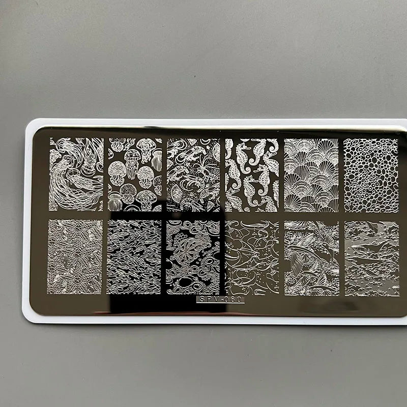 XMQ Nail Art Stamping Plates Carton Flowers Template