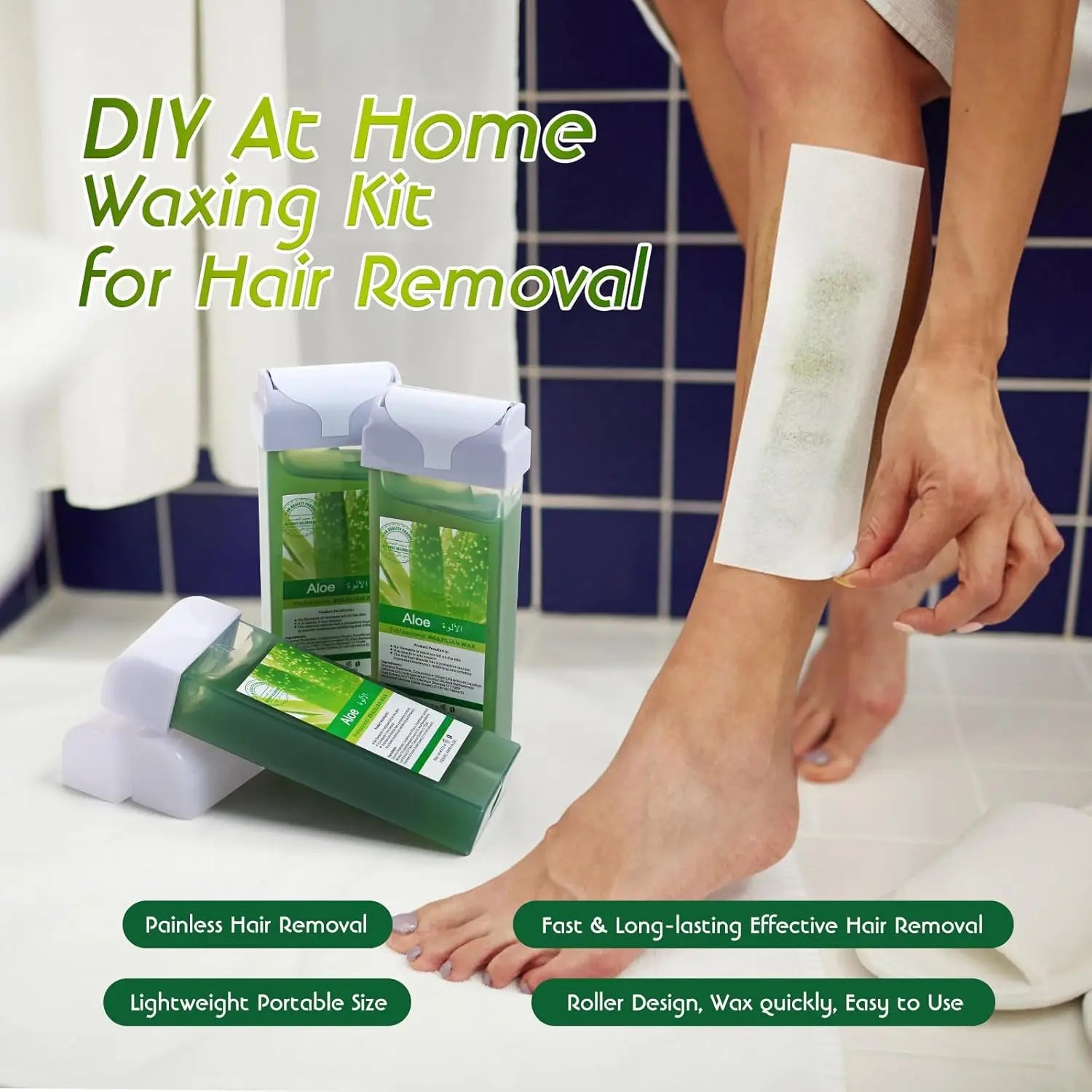 Roll on Wax Refill Painless Wax Roll On For Hair Removal Depilatory Wax Warmer Cartridge For Aloe Wax Bikini Body Hair Removal