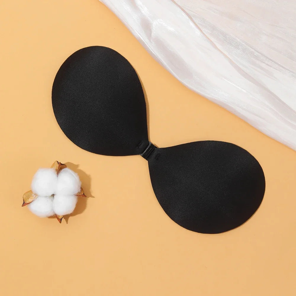 Sexy Women Invisible Push Up Bra Self-Adhesive Silicone Bust Front Closure Sticky Bra Skin Backless Strapless Bra