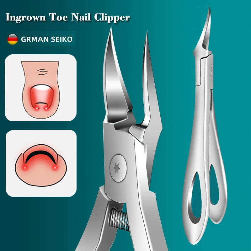 Toe Nail Clipper For Ingrown Or Thick Hard Toenails Trimmer Professional Toenail Nipper Cutter Arc Blade Manicure Scissor Tools