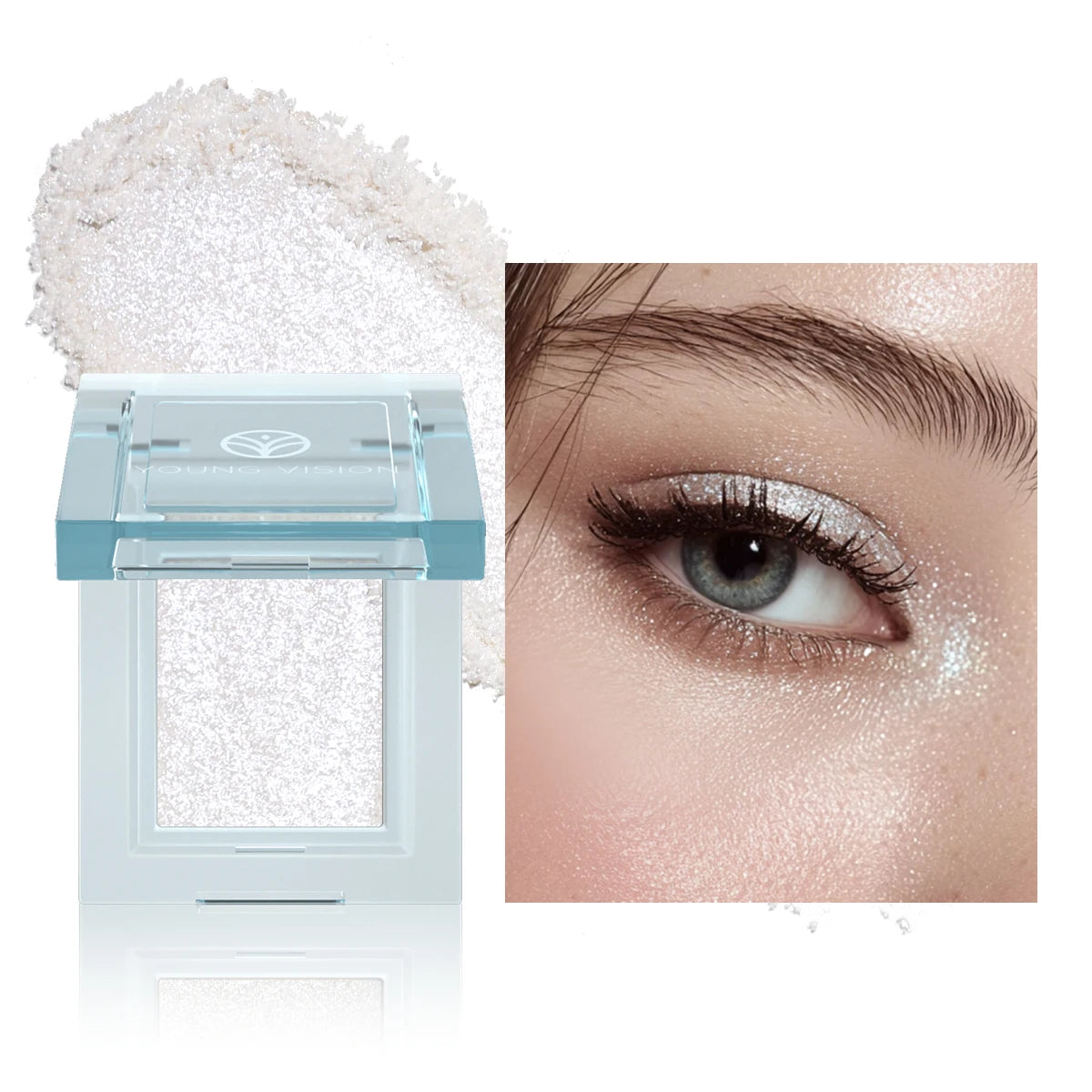 5-Color Creamy Highlighter Palette - Soft Putty Texture, Intense Shimmer & Glitter, Long-Lasting