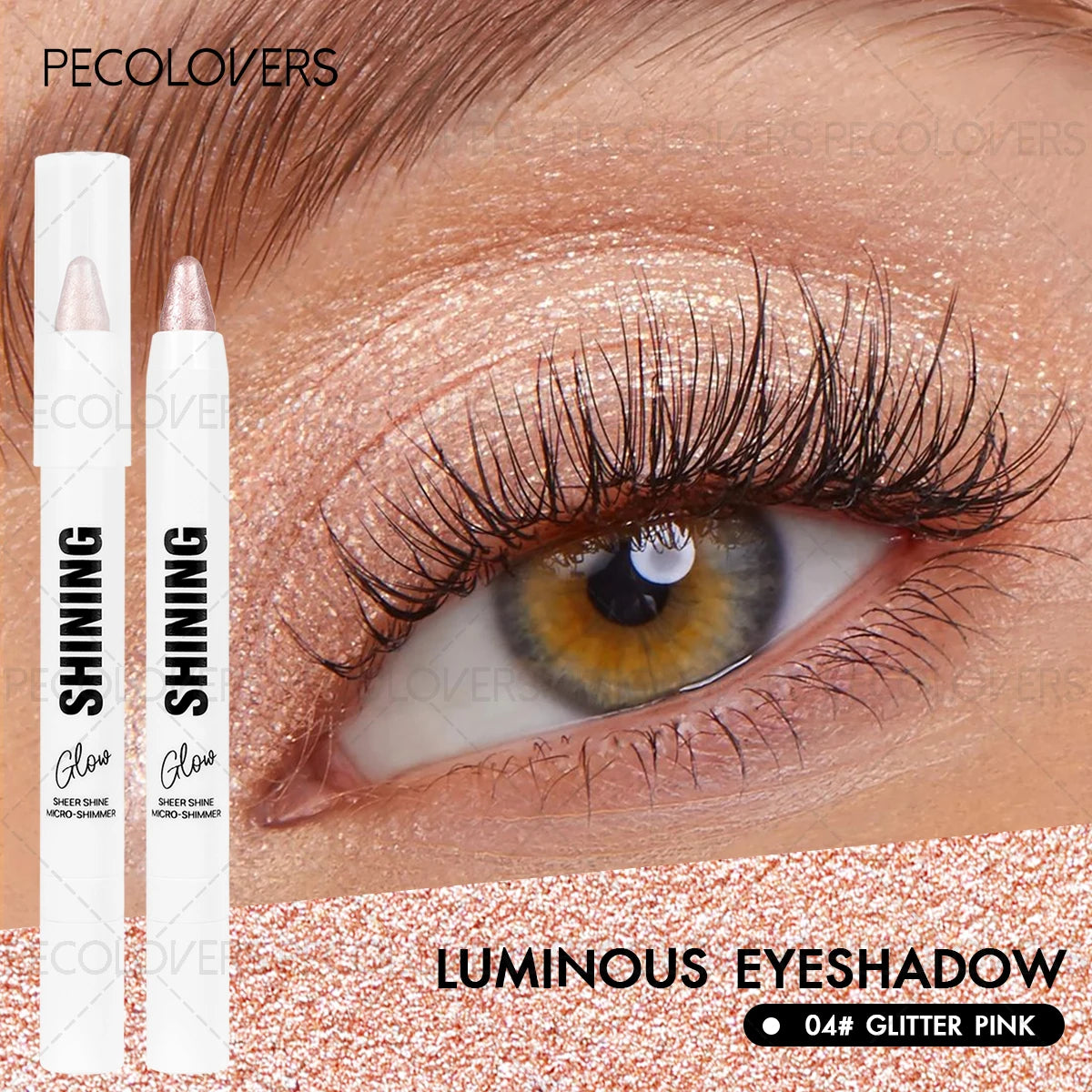 1PC Waterproof Glitter Shimmer Eyeshadow Stick - Pearly Highlighter Pen, Ideal for Stunning Eye Styles