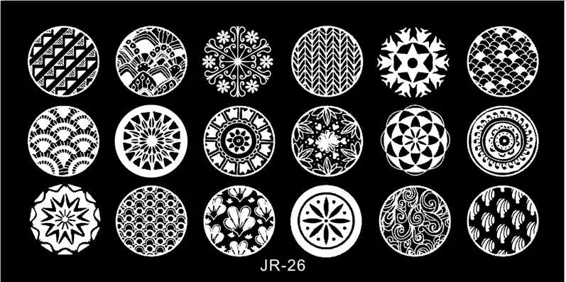 1Pc Nail Art Stamp Plate Geometric Line DIY Stamping Image Plate 6*12CM Nail Stamping Plate Stainless Steel Plate Stencil JR-030