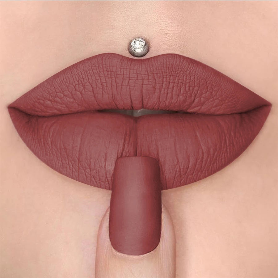 1PC 15 Colors Nude Velet Matte Lipstick Pen Waterproof Long Lasting Red Pink Lip Liner Pen Korean Makeup Lip Tint Lip Glaze
