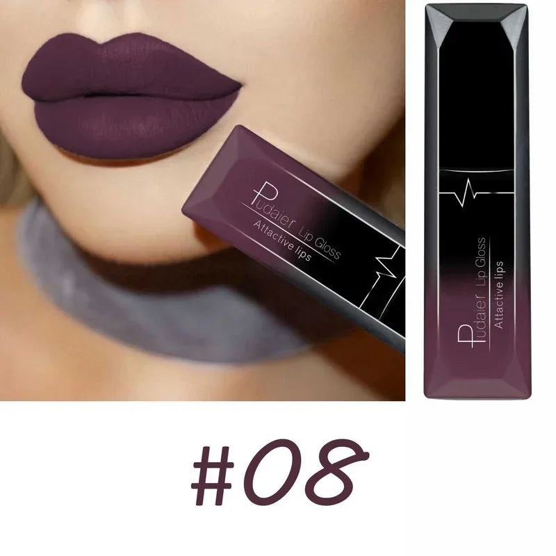 Long Lasting Velvet Matte Liquid Lipstick Waterproof 17 Colors Non Stick Cup Kissproof Lip Tint Gift for Women