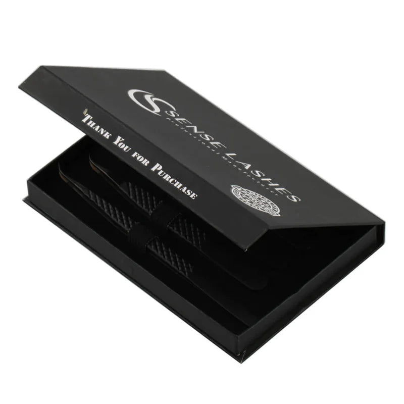 SENSE LASHES Fiber Tip Anti-slip Eyelash Tweezer Lash Isolation Tweezer Eyebrow Tweezer pinzas para extensión de pestañas