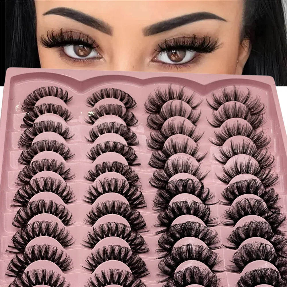 20 pairs Dramatic Volume 3D Faux False Eyelashes for Natural Looking Eyelash Extensions and Makeup