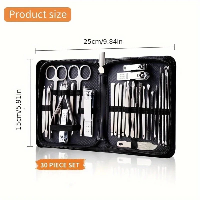Manicure Set 7/30pcs Nail Clipper set toenail clippers pedicure tools, Suitable forTravel Manicure Kit Multifunction Nail Tools