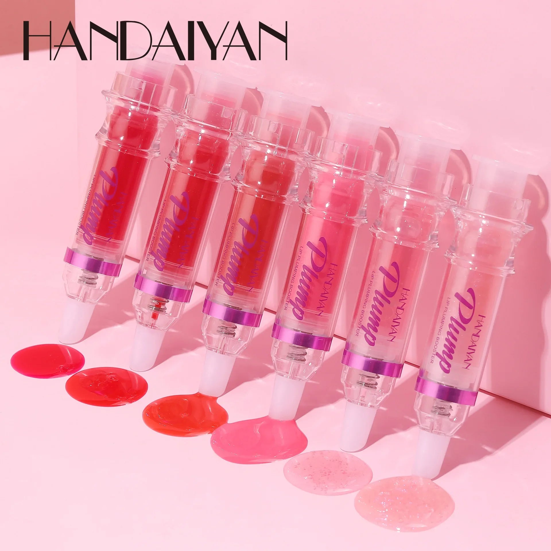 HANDAYAN 6-Color Lip Plumping Booster Moisturizing Clear Lip Gloss Plumping Honey Lip Oil Rich Lips Lipgloss Makeup