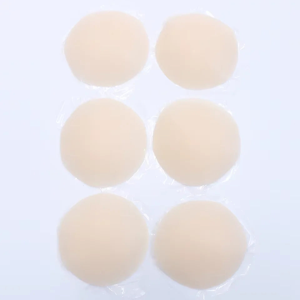 Nipple Cover Stickers Adhesive Tape Reusable Silicone Nippls Pasties Sticky Breast Bra Pads For Dress Bikini Women
