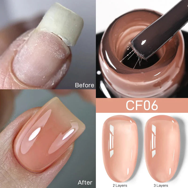 UR SUGAR 7ml Nude Crystal Rubber Base Gel Natural Color Semi Permanent Soak off UV LED Gel Nail Art Varnish