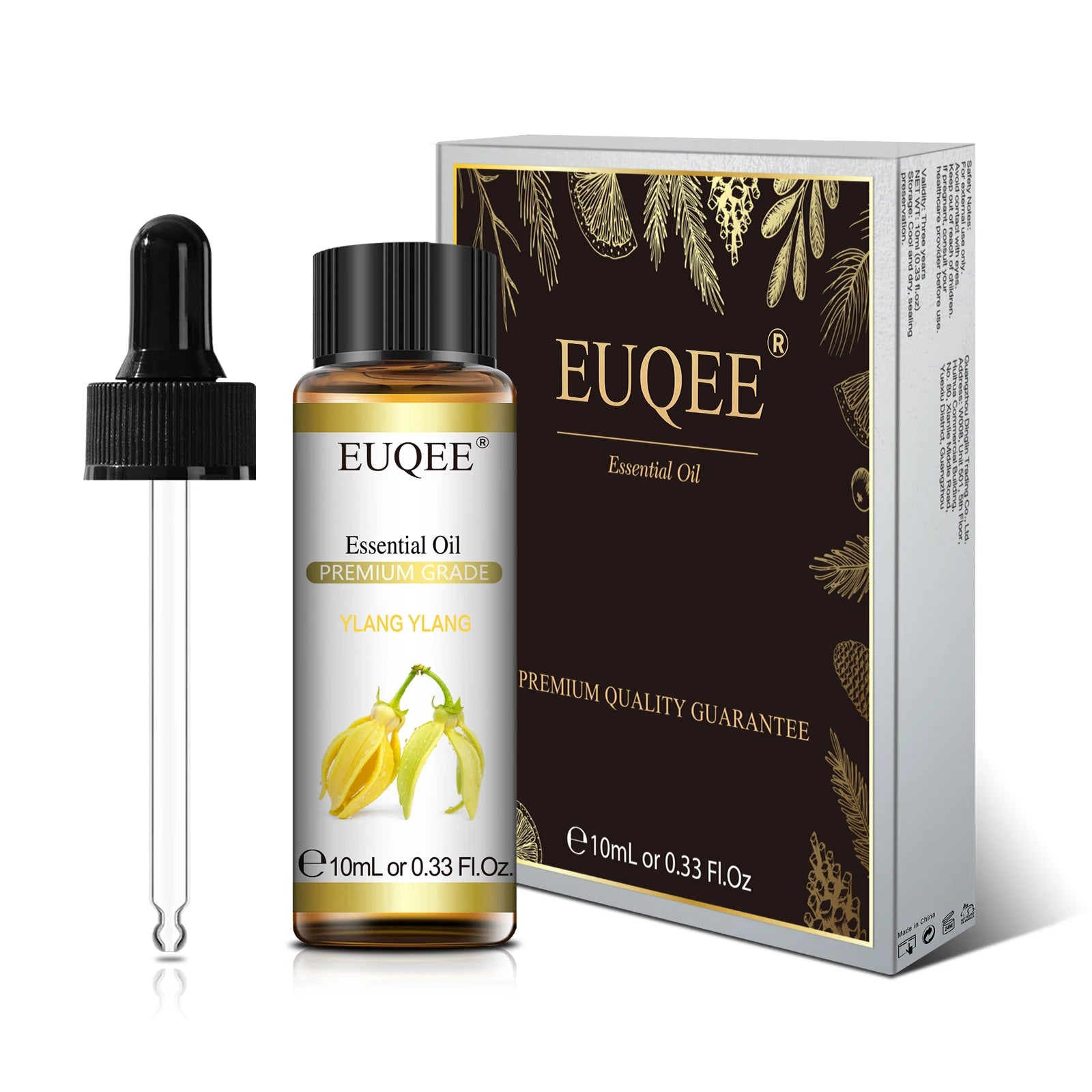 EUQEE 10ml Pure Natural Essential Oil Lavender Jasmine Eucalyptus Vanilla Sandalwood Sweet Orange Lemon Oregano Neroli Fragrance