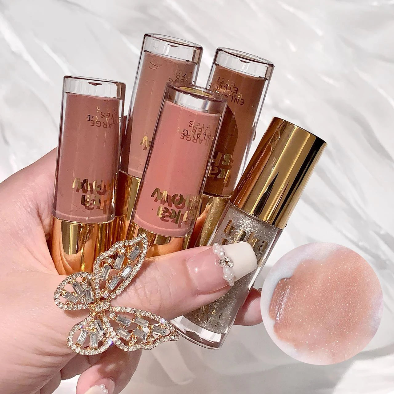 Kakashow Mist Eyeshadow Liquid Matte Pearlescent Shimmer Brightens Earth-colored Liquid Eyeshadow, Complete Eyemakeup in 3 Min