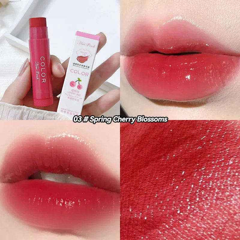 HAIPINK 3-Piece Set Tinted Moisturizing Lip Balm - Hydrating, Fade Lip Lines, Prevent Chapping