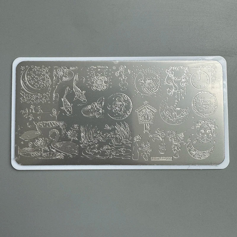 Letters & Flowers Nail Art Stamping Plates Image Templates DIY Manicure Nail Art Stamp Templates