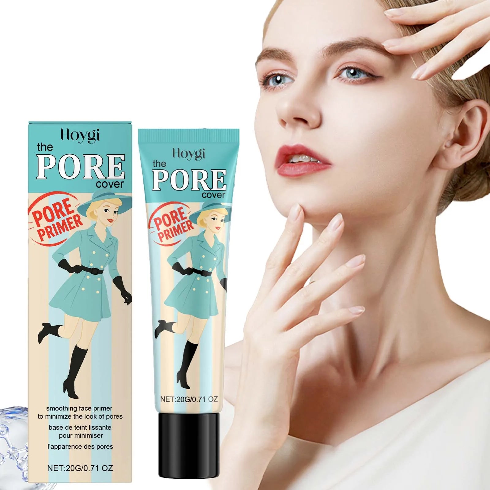 Pre-Makeup Pore Primer Invisible Pores Even Skin Tone Oil Control Smoothing Skin Moisturizing Face Primer for Flawless Makeup