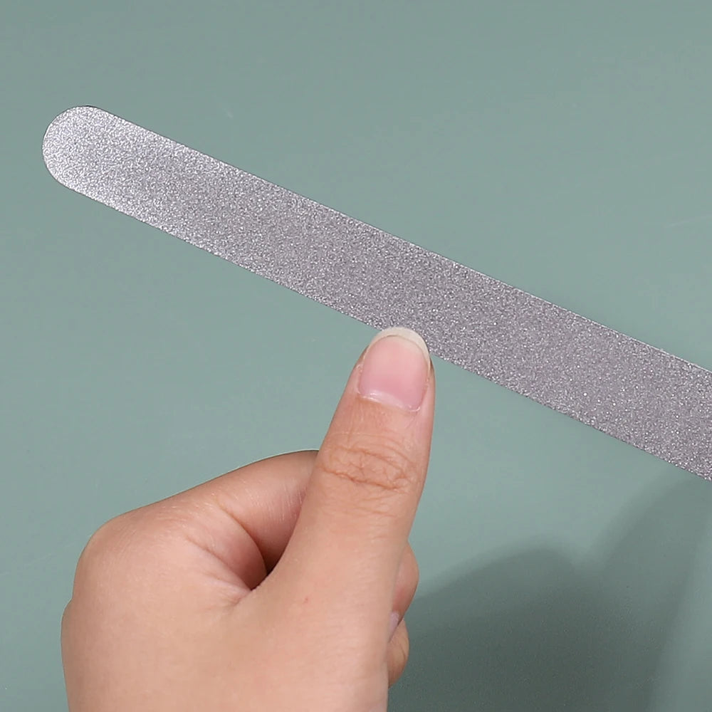 Diamond Nail File Stainless Steel Double Side Nail File Metal File Buffer Fingernails Toenails Manicure Files for Salon And Home