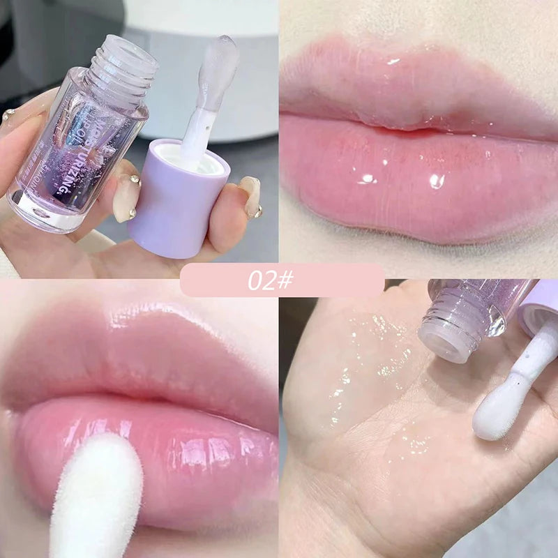 Water-light Lip Gloss Korean-style Lipstick Makeup Dupes Moisturizing Lip Serum Oil Jelly Mirror lipstick Makeup Base Lip Care