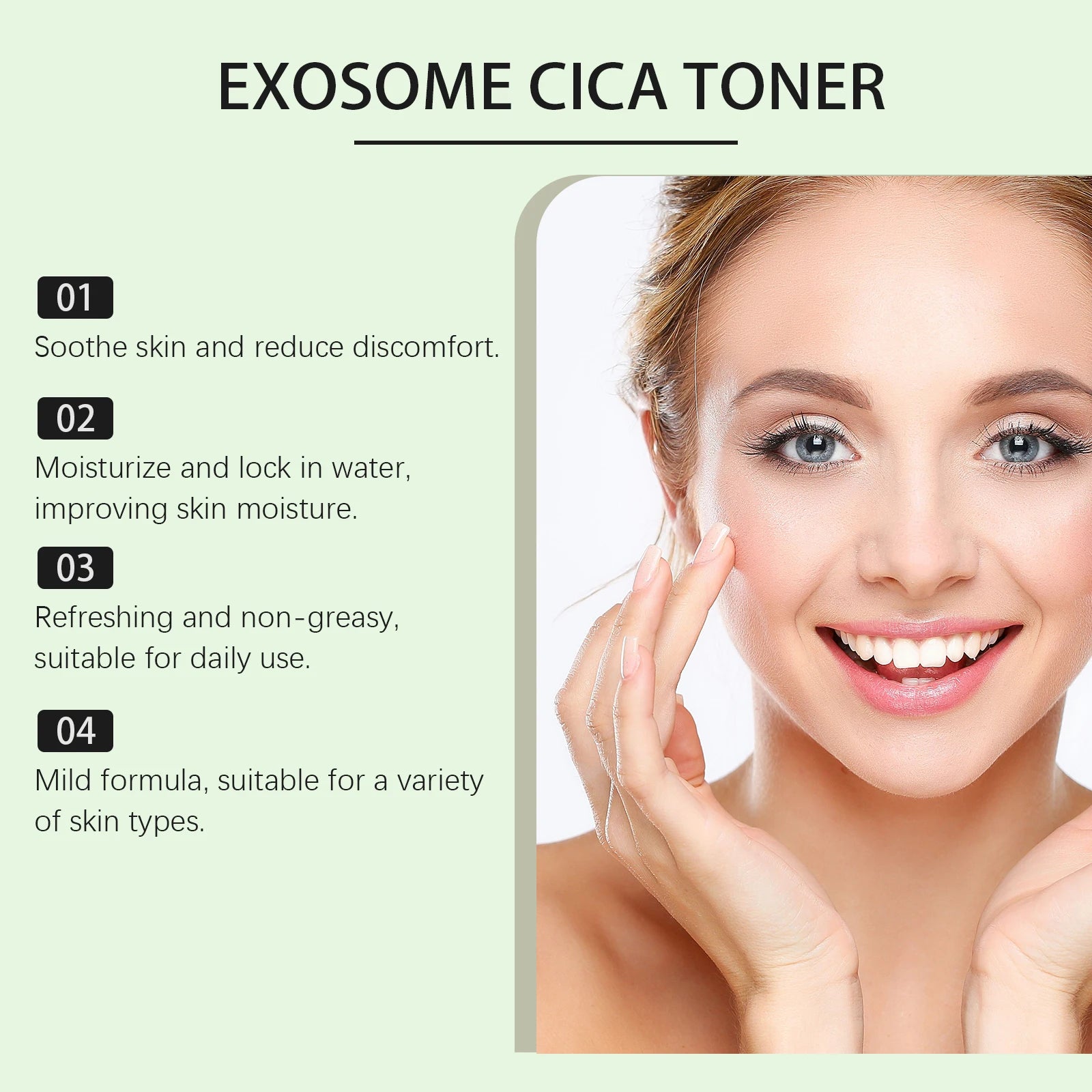 Centella Asiatica Facial Toner Daily Hydrating & Soothing Skin Care, Moisture Lock Repair Water for Sensitive Skin Facial Esse