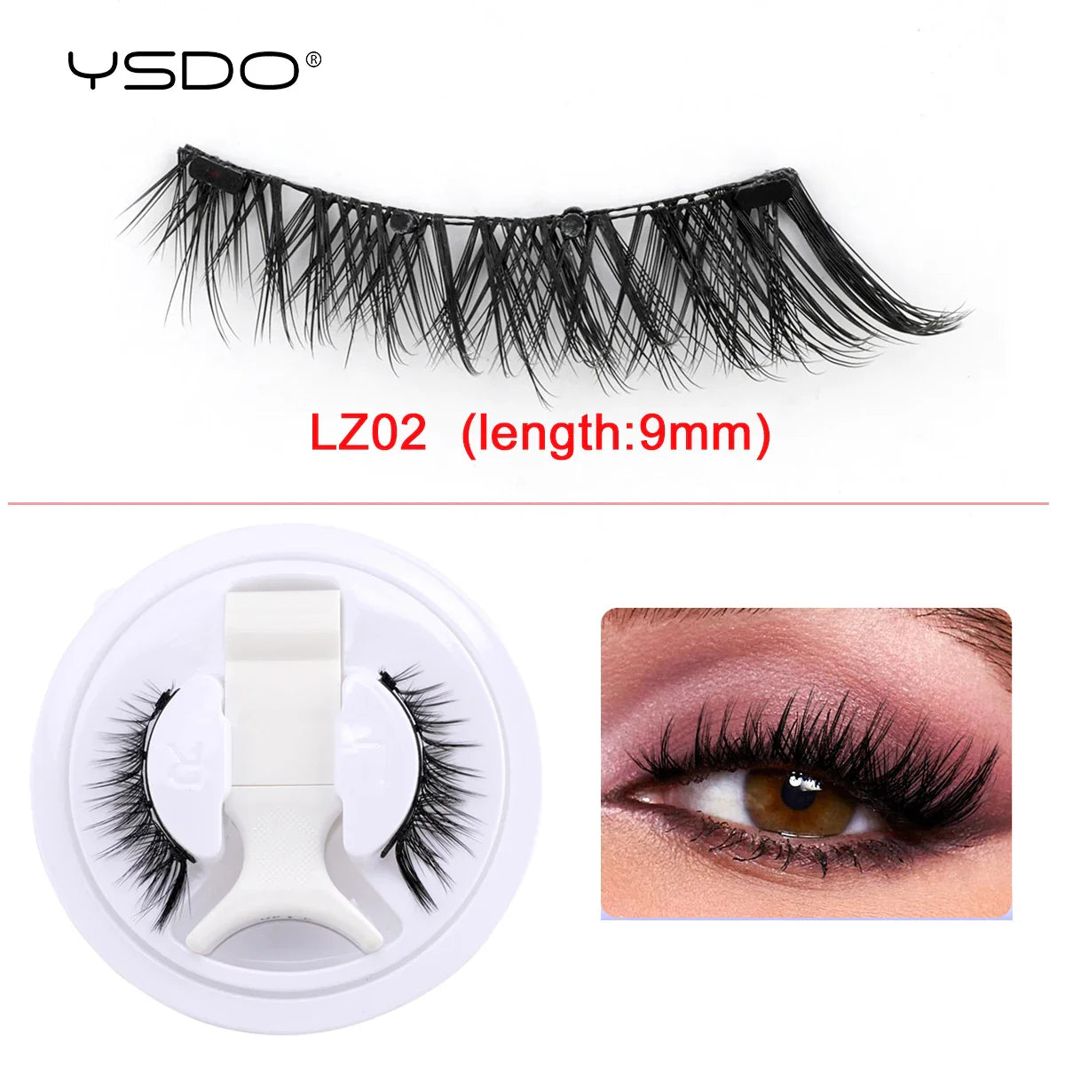 YSDO Magnetic Eyelashes Reusable Winged Magnetic 3D Mink lashes Long-Lasting No Glue Needed False Eyelashes with Tweezer Makeup