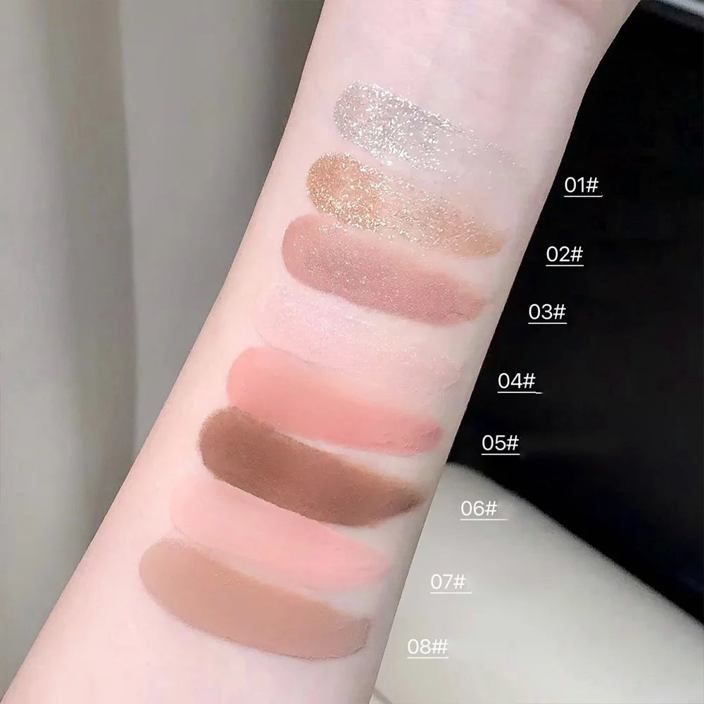 Kakashow Mist Eyeshadow Liquid Matte Pearlescent Shimmer Brightens Earth-colored Liquid Eyeshadow, Complete Eyemakeup in 3 Min