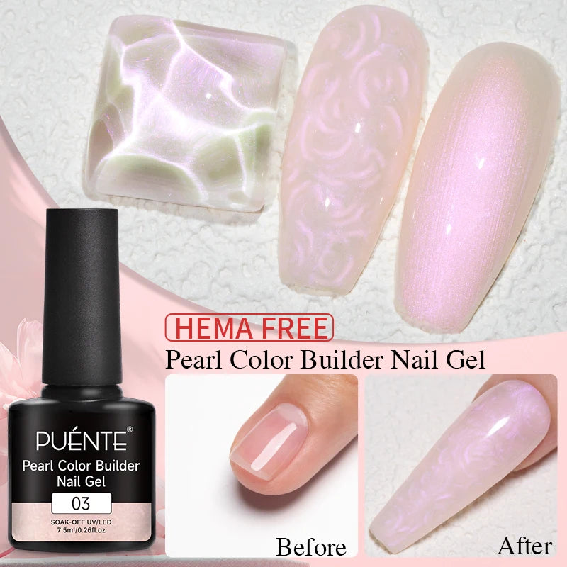 PUENTE 15ML Vitamin E Base Coat Gel Nail Polish For Soft Thin Breaking Nails Strengthen Soak Off UV Gel Varnish For Nail Care