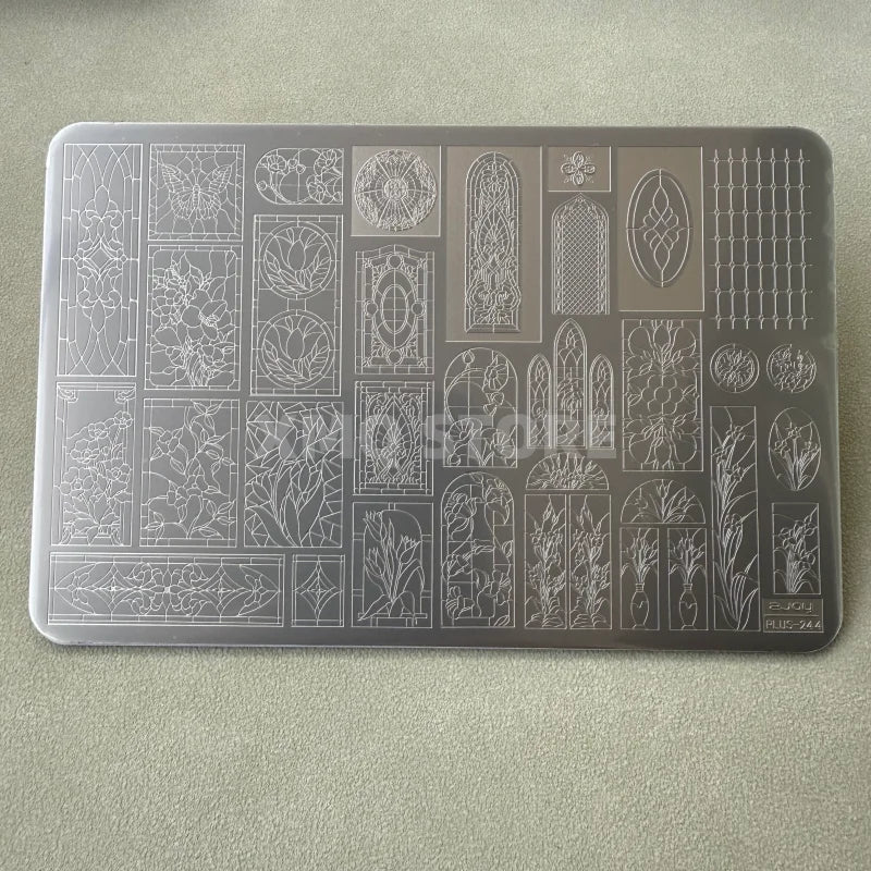 DIY Nail Art Stencil Plates Leopard Print & Flower Designs, Durable Stamping Templates for Home & Salon Use