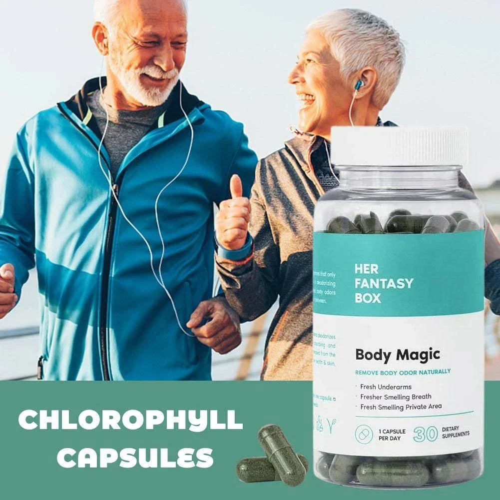 Chlorophyll - 30 Veggie Capsules for Detoxification, Digestion, Gut Health, Skin Support & Oily Skin - Natural Energy Booster