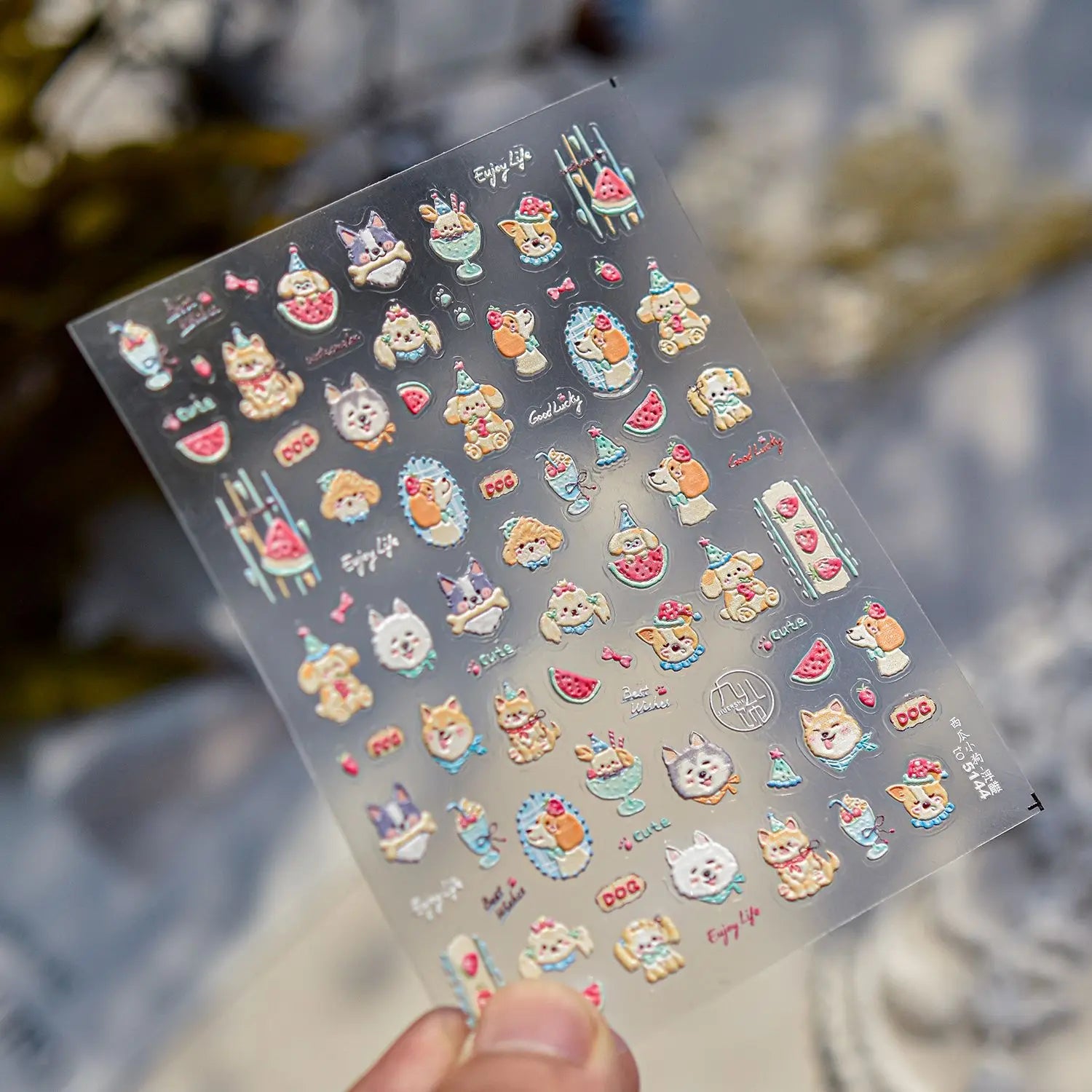 Happy Birthday Cake Stickers For Nails 5D Embossed Nail Sticker 3D Sweet Doughnut Cherry Adhesive Nail Art Decoration Decals DIY